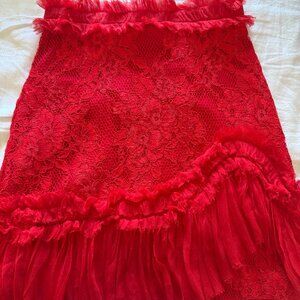 Alexis Red Lace Skirt